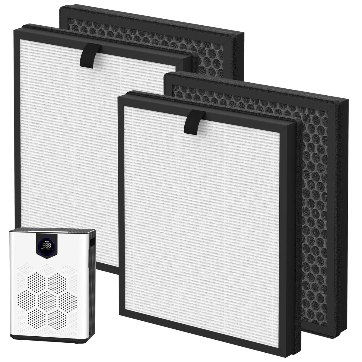 4-Pack AP303 AP304 Replacement Filter Compatible with DAYETTE AP303/AP304/AP305/AP308/AP405 Air Purifiers and FRESHDEW AP303/304 Air Purifiers