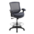 Wittlong 400lbs Office Drafting Chair Wide Dual Seat Cushion Height Adjustable Armrest for High Standing Desk with Lumbar Support and Enlarged