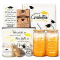 Graduation Gifts for Women Her 2026, Graduation Gift Box Set, College High School Graduation Present College Master Doctor Include 16OZ Glass Cup & Handheld Sail Bag & Bracelet (White)