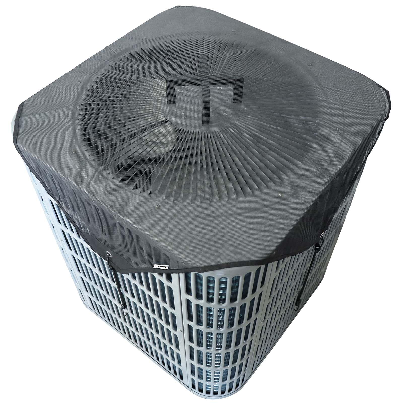 Central Air Conditioner Covers for Outside 36'' X 36'', Mesh AC Covers for Outside Unit, Breathable AC Conditioning Condenser Compressor Cover with AC Stand Support - Top Universal Defender