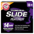 ARM & HAMMER Clump & Seal SLIDE Platinum Multi-Cat Clumping Cat Litter, Easy Clean Technology with No Scrubbing, 14-Day Odor Control, 18 lbs