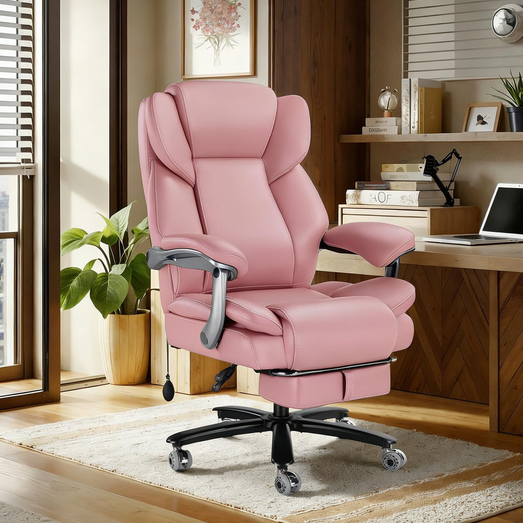 Wailor 600lbs Big and Tall Office Chair for Heavy People,heavy Duty Comfy Executive Office Desk Chair with Adjustable Lumbar Support,high Back