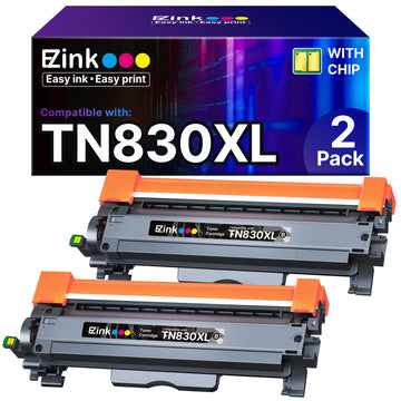 E-Z Ink TN830XL Toner for Brother Printer Compatible for Brother TN830XL TN830 Toner Cartridges to Use with DCP-L2640DW HL-L2460DW HL-L2480DW HL-L2400D (2 TN830XL Black)