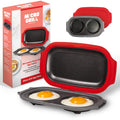 Egg Mate Microwave Egg Cooker – 2-Egg Sunny Side Up Maker with Steam Vent Lid – Fast Breakfast Sandwich Egg Mold – BPA-Free, Dishwasher Safe