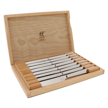 Zwilling Ultra-Sharp Steak Knives Set of 8 with Wood Gift Box