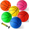 Shindel Mini Basketball, 6PCS 4.7 inches Basketballs with Pump for Birthday Gifts for Toddlers Kids, Playground Balls for Pool, Indoors, Outdoors