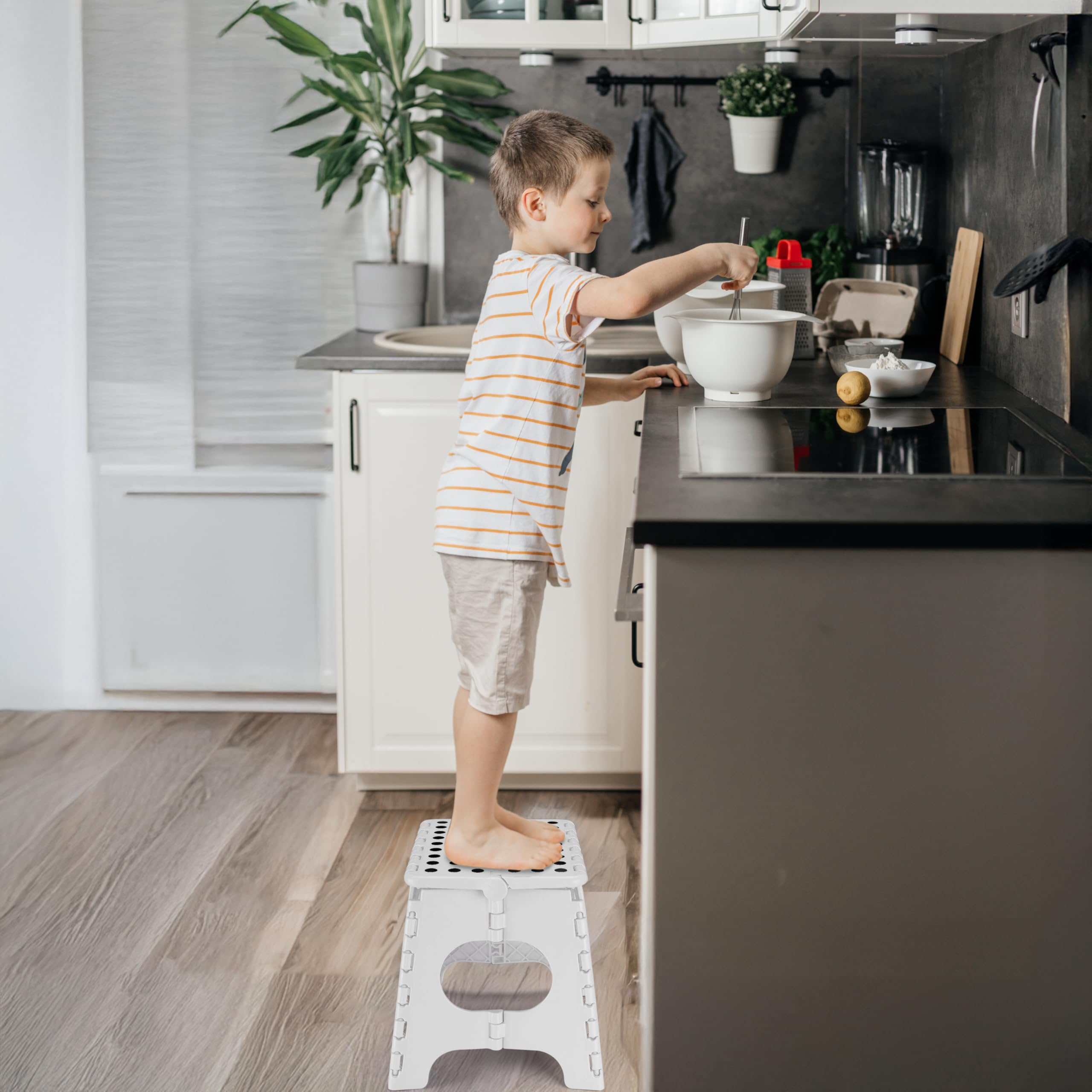 Delxo Folding Step Stool,11 Inch Non-slip Foldable Step Stools for Kids and Adults,portable Foldable Step Stool Lightweight Small Folding Stool