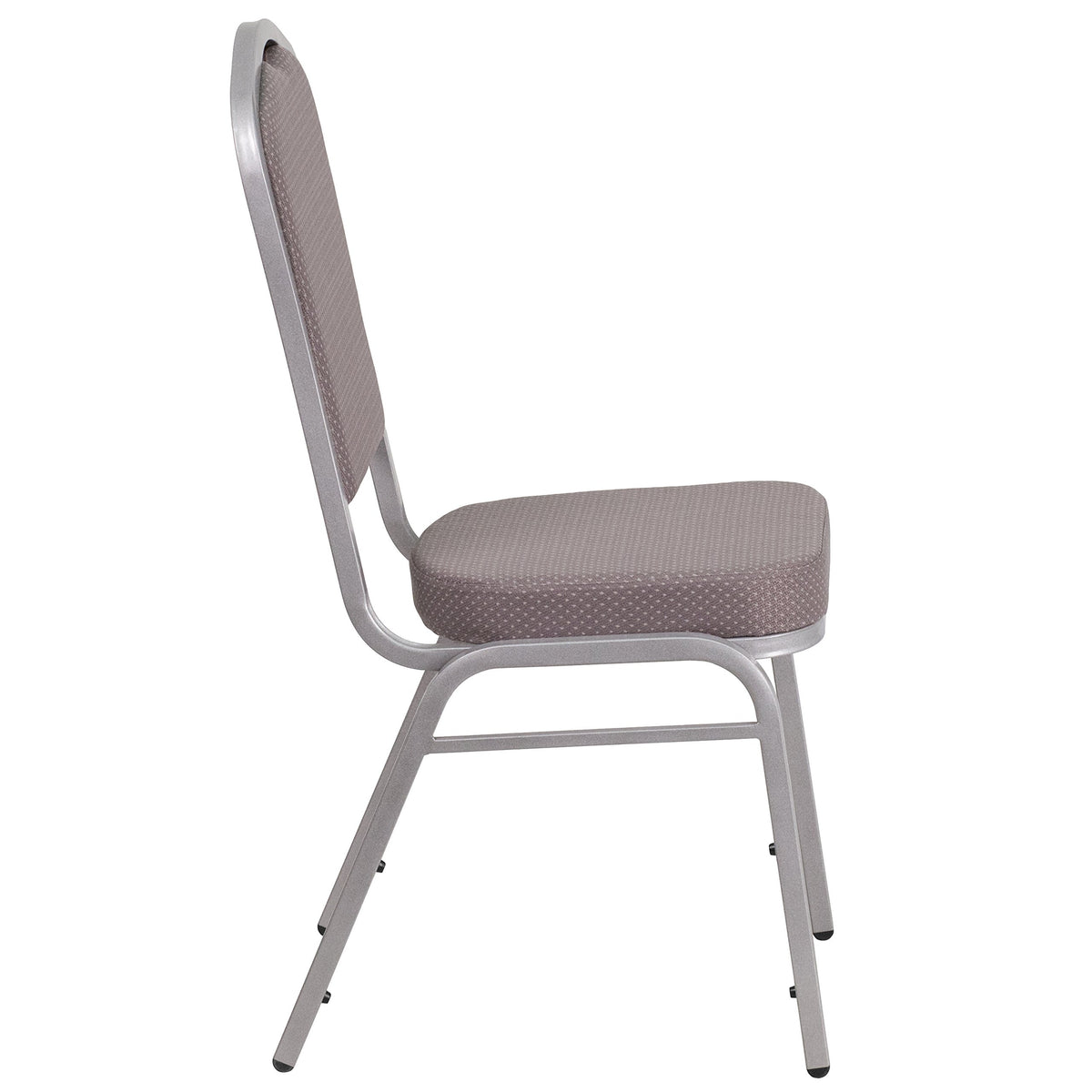 Flash Furniture Hercules Crown Back Stackable Banquet Chair, Silver, 4-pack, Set of 4, Gray Dot Fabric/silver Frame
