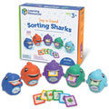 Learning Resources Say-a-Sound Sorting Sharks - Montessori Toys, Kindergarten Learning Activities, Phonemic Awareness Flash Cards, Dyslexia Tools for Kids, Speech Therapy Materials, Learn to Read