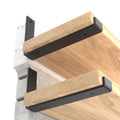 LEOPO Shelf Brackets 12 inch, 1/5 inch Thick 6-Pack Heavy Duty Industrial Bracket for DIY Floating Shelf Support, Black Coated Wall Shelf Bracket 11.25” x 6” x 1.5”