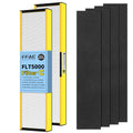 FLT5000 Filter-C True HEPA Replacement Filter for Guardian AC5000E AC5000 Air Purifier Compatible with AC5250PT, AC5350B, AC5350W, AC5350BCA, AC5300B Air Cleaner, 2 Pack HEPA + 4 Pre-Filters