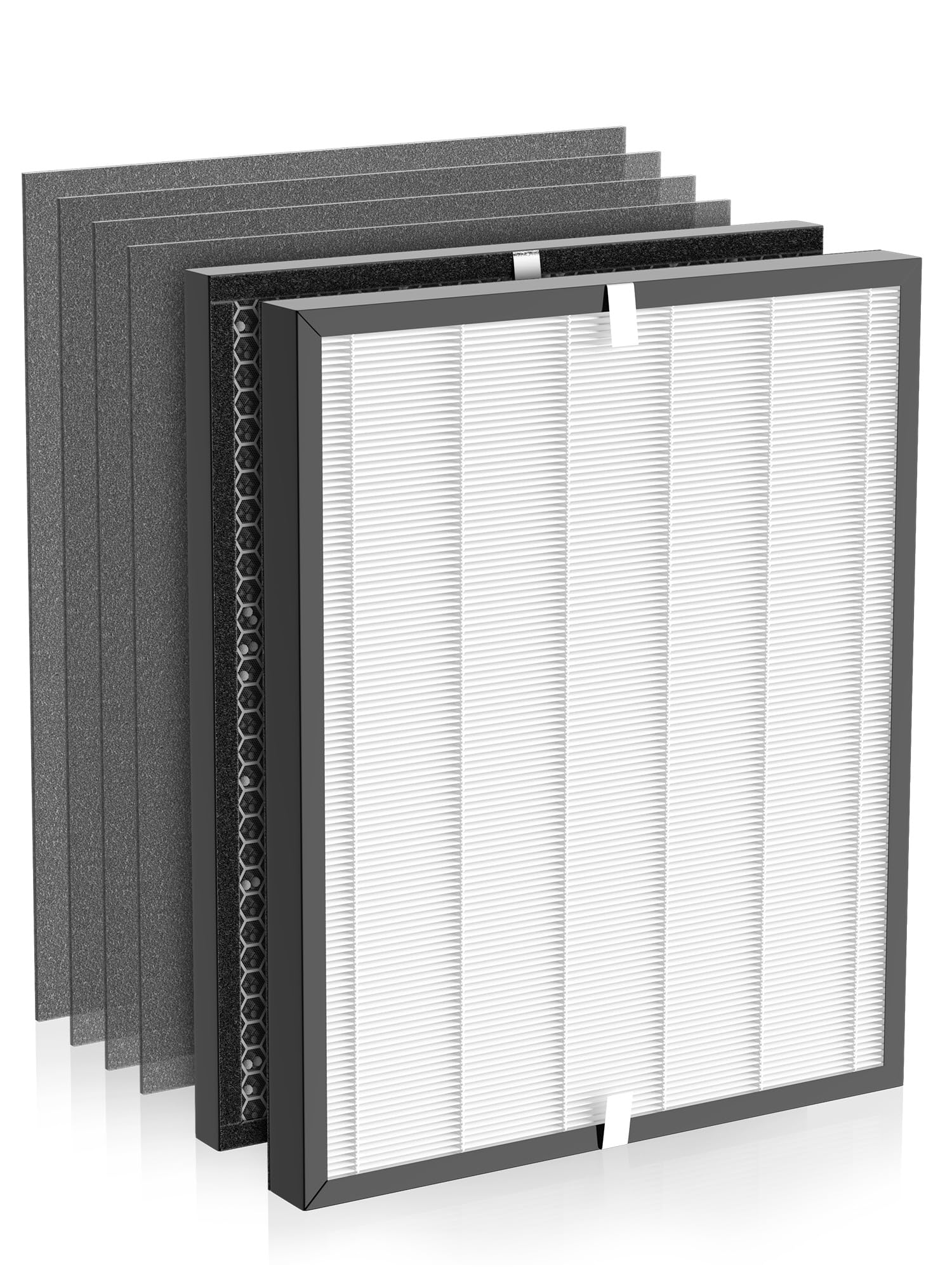3000 Replacement Filters Compatible with Air Doctor 3000 Air Purifier – 1 High-Efficiency Filter, 1 Activated Carbon/VOC Filter, and 4 Pre-Filters, Compare to Part # ADF3001, ADF3002 & ADF3003