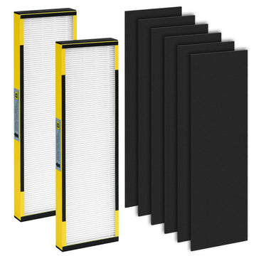 2 Pack FLT4825 HEPA Filter B Replacement for G-Guardian,Compatible with FLT4825 AC4825 AC4300 AC4800 AC4900 AC4850 AP2200CA AP2800CA, Air Purifiers,2 True H13 HEPA Filters + 6 Carbon Pre-Filters