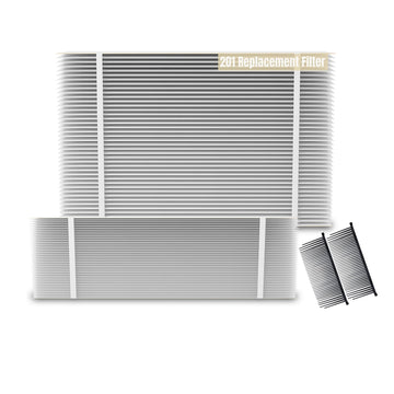 201 Replacement Furnace Filter Compatible with Aprilaire 2200, 2250, Space Gard 2200 Whole House Air Cleaner Purifiers, MERV 10, 2 Pack 20x25x6 Air Filters and 2 Pack Pleat Spacers