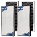 4 pcs Air MA-40 Replacement Filter Compatible with Medify MA-40 Air Purifier, 3-in-1 High-Efficiency HEPA and Activated Carbon Pre-Filter for MA40 MA40W MA40B Air Filter Replace, 4Pack