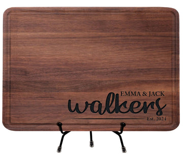 Personalized Couple Cutting Board, Custom Anniversary & Wedding Gift for Husband & Wife, Gifts for Couple, Custom Bridal Shower, Housewarming, Christmas, Engagement, Birthday, Newlyweds Gifts