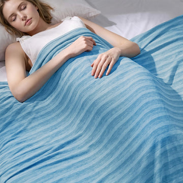 GOHERO Cooling Blanket for Hot Sleepers Cold Summer Blanket Throw 90"x108"