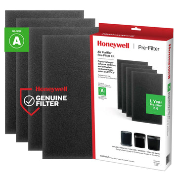 Honeywell HRF-A200 Air Purifier Pre Kit Filter, 4 Count (Pack of 1)- Allergen Air Filter Targets Dust, VOC, Pet, Kitchen, and Wildfire/Smoke Odors