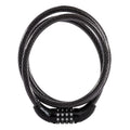 Master Lock Bike Cable Lock 5' x 1/2" Heavy Duty Anti-Theft Bike Lock Steel Cable with Black Weather Resistant Vinyl Coating for Bikes, Ebikes & Scooters, 5 Feet Long, 8370D