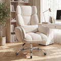 Daluvenix Big and Tall Office Chair, Flip Armrests with Side Pockets, Comfy Criss Cross Office Chair with Extra-wide Plush Seat, 150° Reclining