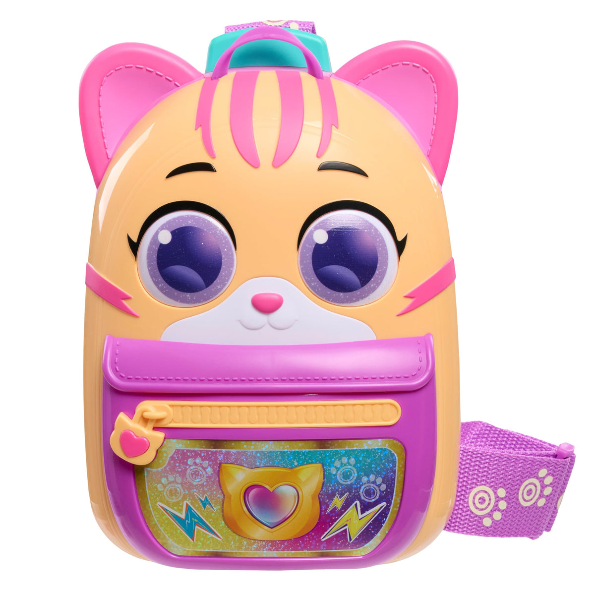 Disney Jr. SuperKitties Su-Purr Backpack Set with Adjustable Strap, 7-Pieces, Lights and Sounds Play Tablet, Dress Up and Pretend Play, Kids Ages 3 and Up by Just Play