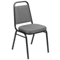 Flash Furniture Hercules Trapezoidal Back Stackable Banquet Chair, Silver, Set of 1, Gray Fabric/silver Vein Frame