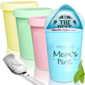 Pint Ice Cream Containers for Homemade Ice Cream (16oz. Each / 4 Pack), Airtight, Reusable Freezer Storage Containers with Lids - Set of 4