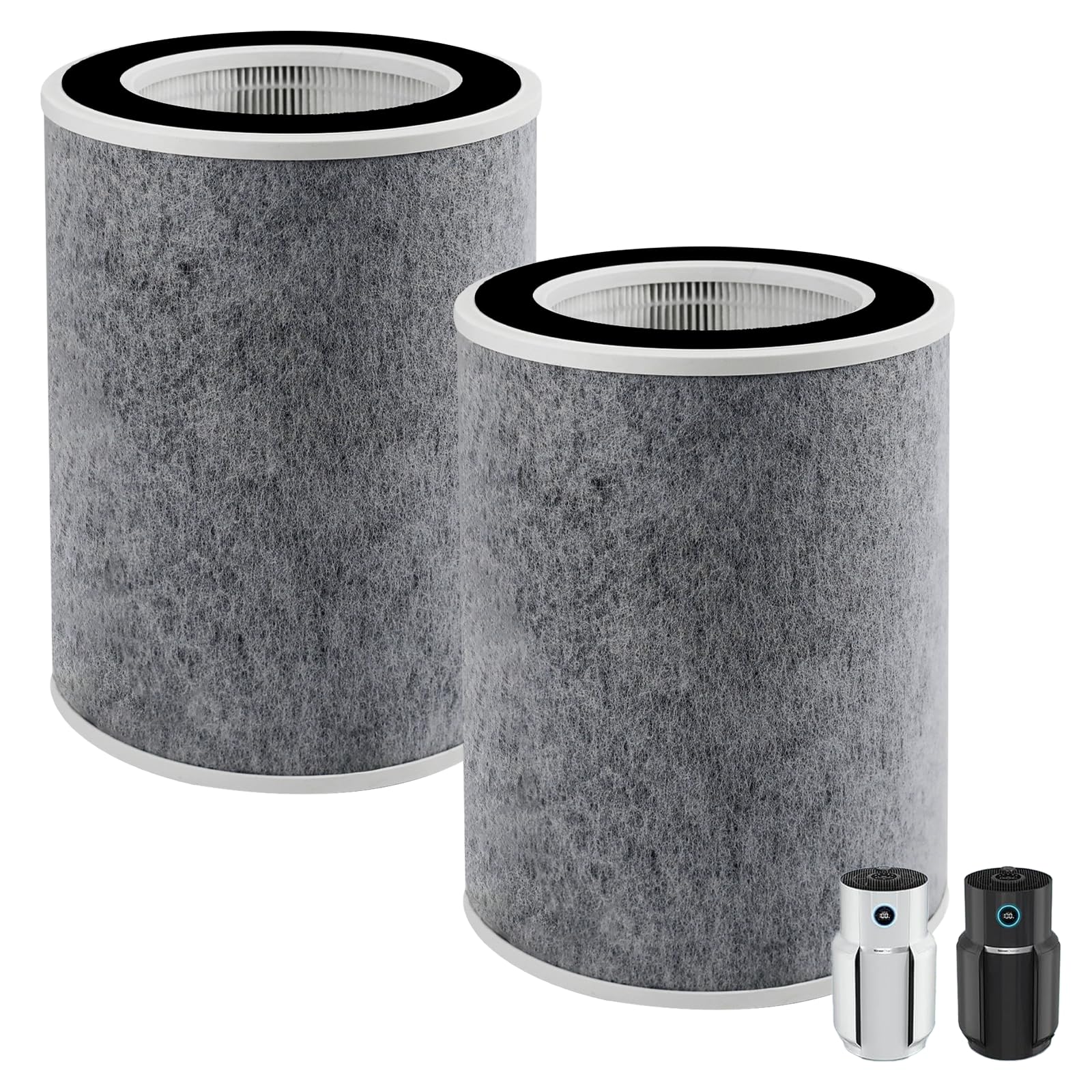 HP302 HP202 Filter Replacement Compatible with Shark HP200 HP201 HP202 HP232 HP301 HP302 AP1000 HC501 HC502 MAX Clean Sense iq Air Purifier filter, Part# HE2FKBASMB,HE2FKBAS,HE2FKPET,HE2FKPRO,2 Pack