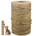 AccEncyc Jute Cat Scratch Post Rope 1/6" mm Diameter 328 FT Natural Hemp Cat Tower Repair Rope