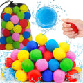 60pcs Reusable Water Balloons Quick Fill Sponge Balls Easter Beach Pool Toys for Kids Ages 3-5-7 4-8-12 Year old Boys Teens Adults, Outdoor Summer Yard Water Fight Party Games to Play w/Friends Family