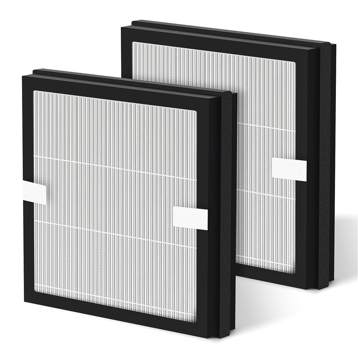 2 Pack DUO Replacement Filter Compatible with Pure Enrichment PureZone DUO Tabletop Air Purifier, 3-in-1 True HEPA High-Efficiency Activated Carbon Filter for Home Large Room, Part No. PEAIRPLG