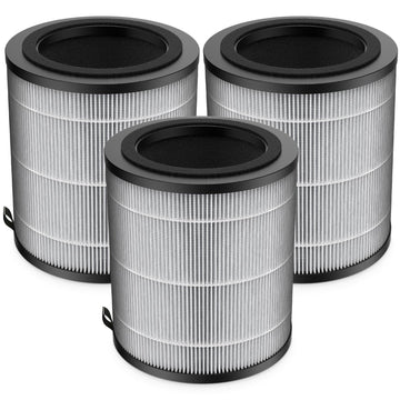 JF100 Replacement Filter Compatible with JF100 Air Purifier. 3-in-1 High Efficiency Activated Carbon Filtration, 3 Pack