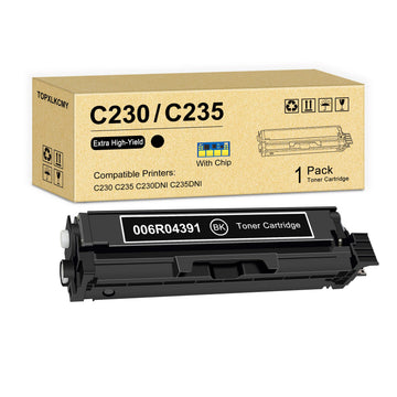 C230/C235 High-Yield Laser Toner Cartridge (1-Pack, Black) Replacement for Xerox C230 C230/DNI C235 C235/DNI Printer - 006R04391
