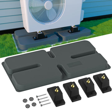 Mini Split Pad for Condenser: Ground Base with Anti Vibration Paver Pads for HAVC Accessories-Rubber Isolation Mat for Air Conditioner Outdoor Units Minisplit Heat Pump Systems 34.6"x18.1"x2"