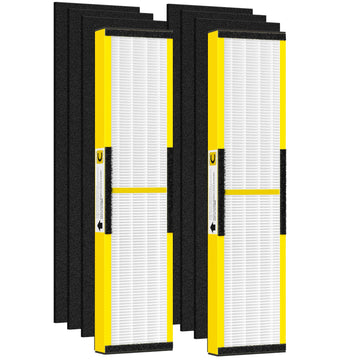 isinlive 2 Pack FLT5000 Filter C Replacement with 6 Pack Activated Carbon Pre-Filters Compatible with G-guardian Air Purifier AC5000 AC5000E AC5250PT AC5350B AC5350BCA AC5350W AC5300B