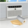 BXI AC Window Seal Foam Panel with Aluminum Foil - 16.5" x 39" Self-Adhesive White PEF Closed Cell Insulation Foam, Waterproof Air Conditioner Unit Side Surround Board for Indoor Outdoor Gap Cover