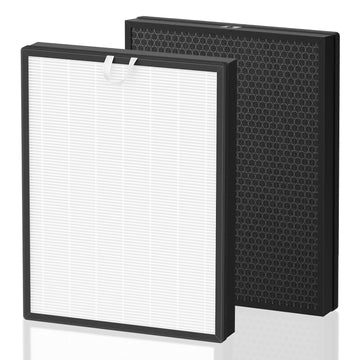 EverestAir Replacement Filter Compatible with Levoit EverestAir-P Air Purifier, Filter for EverestAir-RF/LRF-E551-WUS, 3-In-1 HEAP with Activated Carbon Filter for Home Large Room, 2 Pack