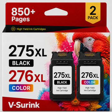 275XL 276XL Ink Cartridges Combo Pack, Compatible with Canon PG-275XL CL-276XL, High Yield Black & Color Printer Ink for Pixma TR4720 TS3522 TS3520 TS3720 TS3722 TS3500 TR4722 TR4700, 2 Pack