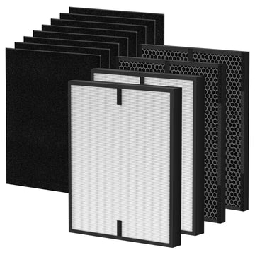 12-Pack 3000 Replacement Filters Compatible with AD3OOO, 3000M, 3000Pro Air Series Air-Purifiers 2 Pack Fliter, 2 Pack Activated Carbon,8 Pack Pre-Filters