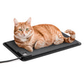 K&H Pet Products Heated Extreme Weather Outdoor Kitty Pad, Waterproof Heated Cat Mat, Pet Warmer for Outside Feral Cat Houses, Indoor Outdoor Warming Pet Mat - Small 12.5x18.5in Black 40W