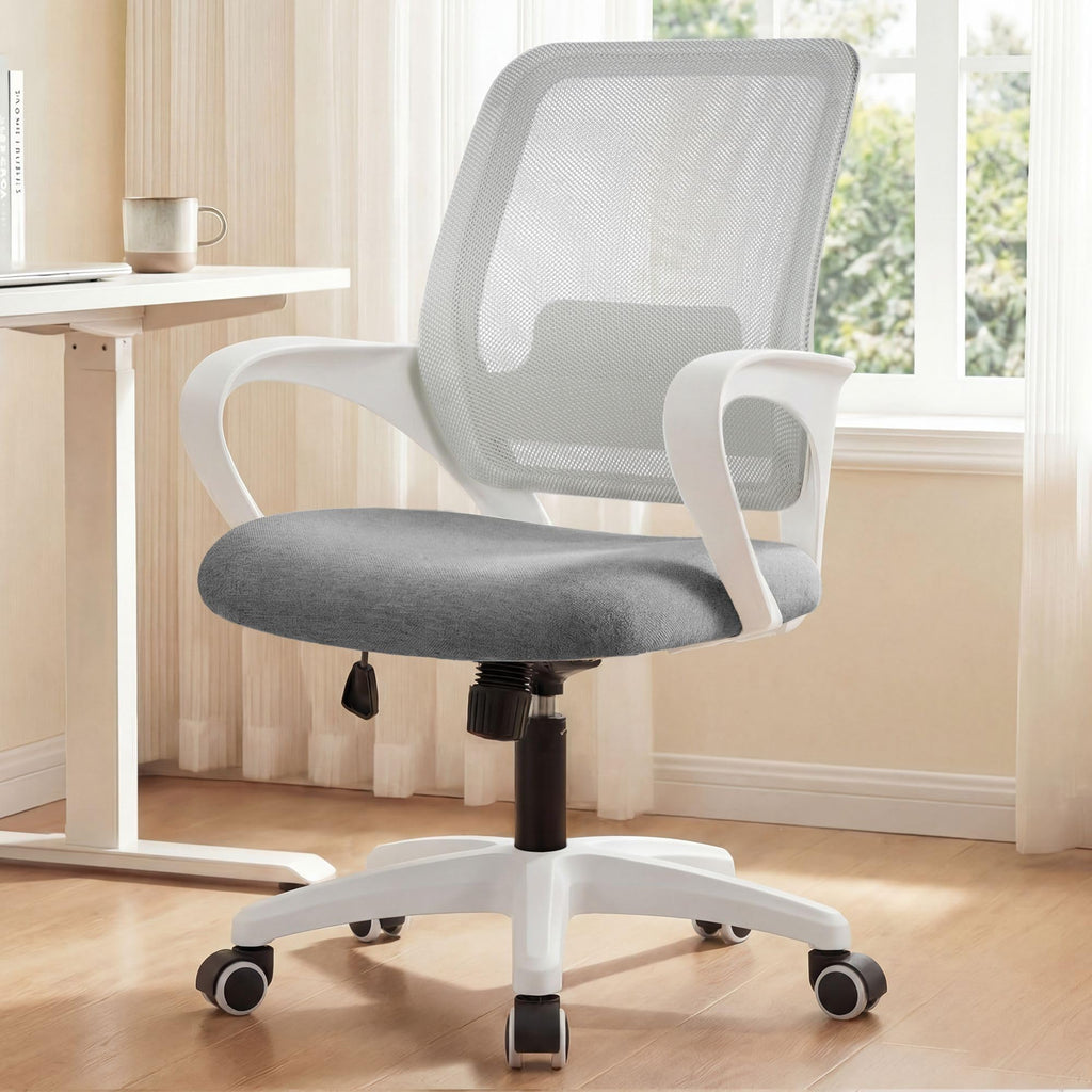Neo Chair Home Office Desk Chair Ergonomic Mesh with Lumbar Support, Grey, 23 inches (W) x 22.8 inches (L) x 39.5 inches (H)