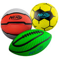 Nerf Mini Foam Sports Ball Set - Foam Football, Soccer Ball + Basketball Soft Sports Toy for Kids