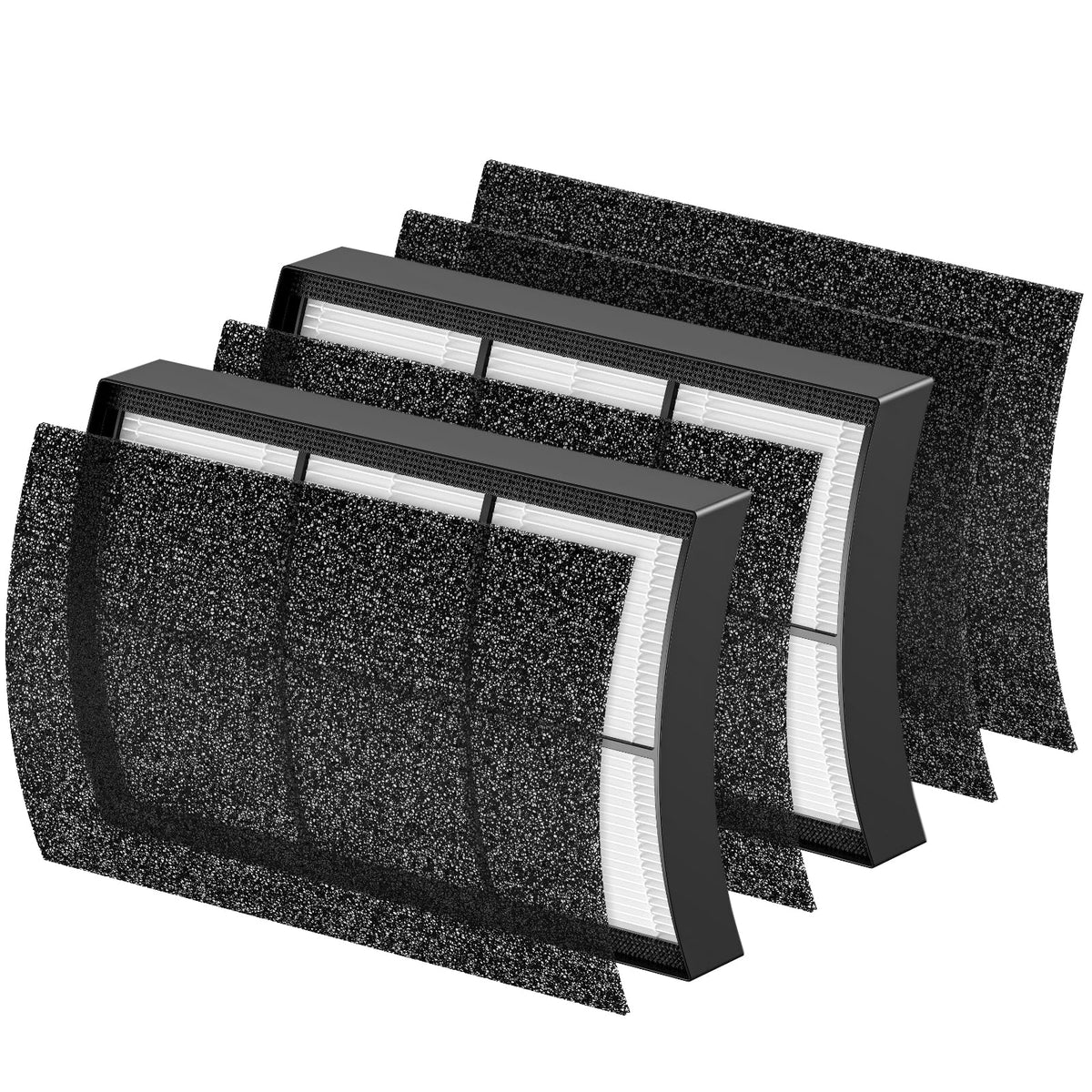 2 Pack Breeze Tabletop Replacement Filter Compatible with Pure Enrichment PureZone Breeze Tabletop Air Purifier (PECOMPAP), 2-in-1 HEPA Replacement Filter