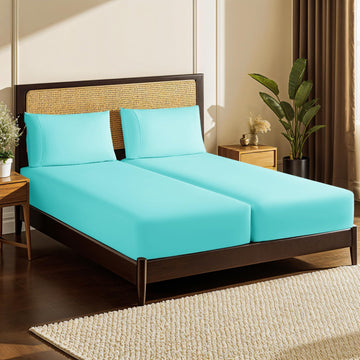 LBRO2M 100% Egyptian Cotton Sheets 16" Deep Pocket 1000TC, 5Pcs