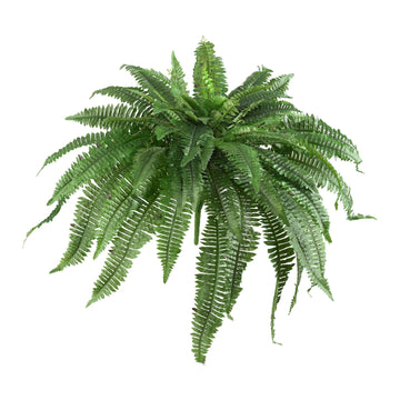 Nearly Natural 48 in Artificial Boston Fern Hanging Plant (Set of 2)