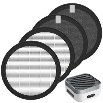 MB-032 Replacement Filter Compatible with TDBYWAE MB-032 Air Purifier, 3-in-1 High-Efficiency Air Filter, 4 Pack