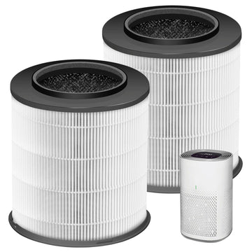 12030 HEPA Replacement Filter for Clorox Medium Room Air Purifier 11030 & 11031,3-in-1 H13 True HEPA with Activated Carbon Filter,2 Pack