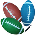 AppleRound 3-Pack 8-Inch Waterproof Footballs for Pool, Beach, & Backyard - Ideal for Water & Land Play - Ball Pump Included, Pee-Wee Junior Size for Kids & Teens