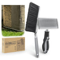 2 in 1 AC Coil Cleaner Brush Set for Condenser, Evaporator, HVAC | Safe Fin Cleaning with 135° Stainless Pins & Dusting Brush with High-density PET Bristles