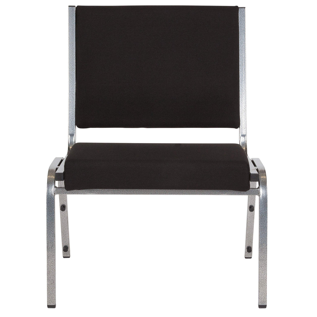 Bizchair 950 Lb. Rated Black Fabric Bariatric Medical Reception Chair, 26.5 inches W x 23.5 inches D x 34 inches H